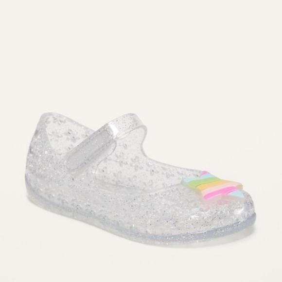 Old Navy Glitter-Jelly Mary Jane Flats for Toddler Girls NWT - Picture 1 of 10